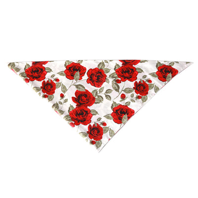 Toalla de Saliva de Algodón con Estampado de Rosa Roja - Image 7