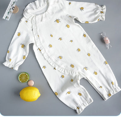 Enterizo para Bebé Niña en Algodón Orgánico Color Limón - Image 9