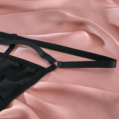 Conjunto de Lencería Sensual con Tirantes de Acero y Anillo Hueco de 3 Piezas - Image 8