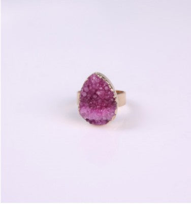 Anillo de Ágata Natural con Cristal Vintage para Mujer - Diseño Rosa - Image 4