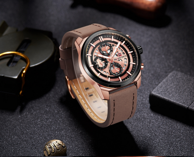 Reloj Deportivo NAVIFORCE para Hombre - Diseño Hueco Tres Agujas, Correa de Cuero y Resistencia al Agua - Image 5