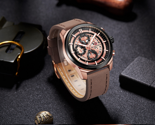 Reloj Deportivo NAVIFORCE para Hombre - Diseño Hueco Tres Agujas, Correa de Cuero y Resistencia al Agua - Image 5