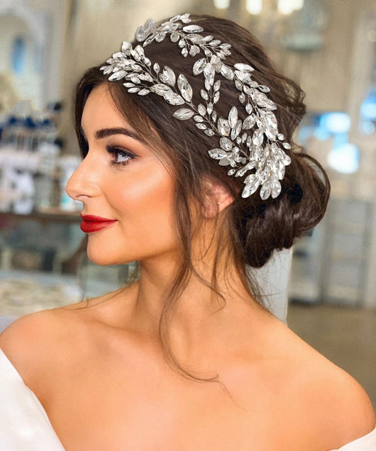 Diadema Nupcial con Cristales Brillantes - Joyería para Peinado de Novia - Image 9