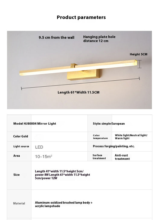 Lámpara LED Impermeable para Baño - Iluminación Inteligente para Espejo y Lavamanos - Image 15