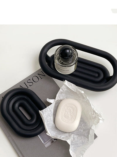 Organizador de Baño Moderno - Canasta Almacenamiento Blanco y Negro - Image 7