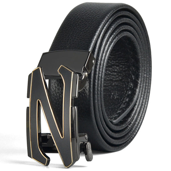 Cinturón de Cuero Genuino Flor de Lía para Hombre