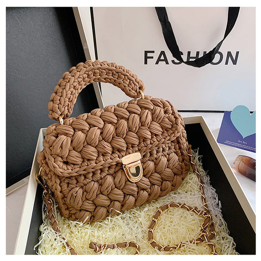 Bolsa Mensajera Tejida a Mano - Diseño Artesanal Crochet - Image 5