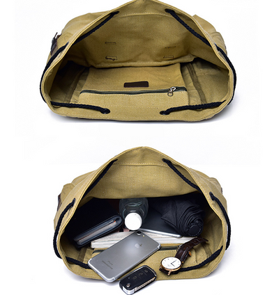 Mochila Retro Canvas Influx - Viajes y Uso Diario Unisex Gran Capacidad - Image 7