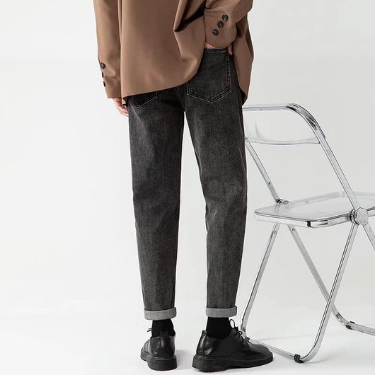 Pantalones Cropped Azul Claro Corte Recto Hombre - Image 23