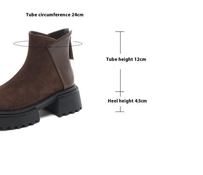Botas Martin de Cuero Estilo Británico con Suela Gruesa y Tacón Reforzado - Image 6