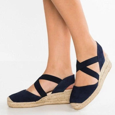 Sandalias Tipo Baotou con Cuña Mediana para Estudiantes