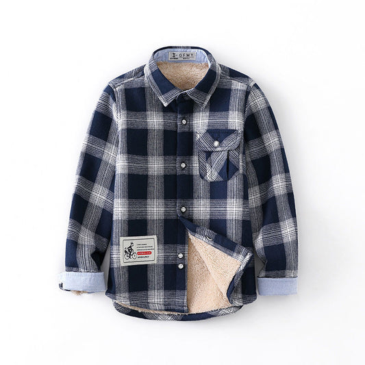 Camisa de Cuadros Manga Larga para Niño