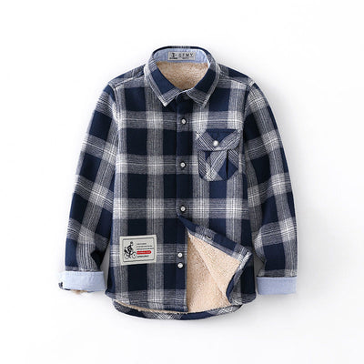 Camisa de Cuadros Manga Larga para Niño