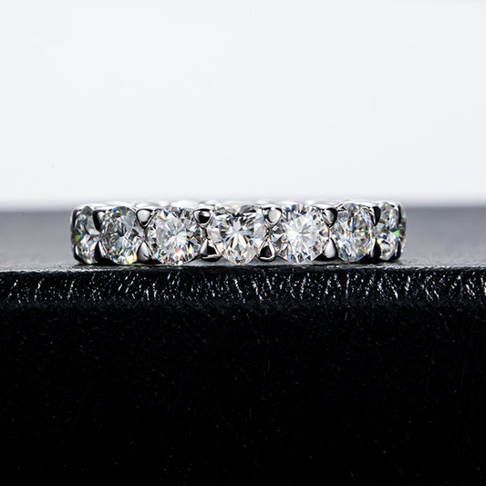 Anillo de Plata Esterlina con Moissanita Chapado - Image 2