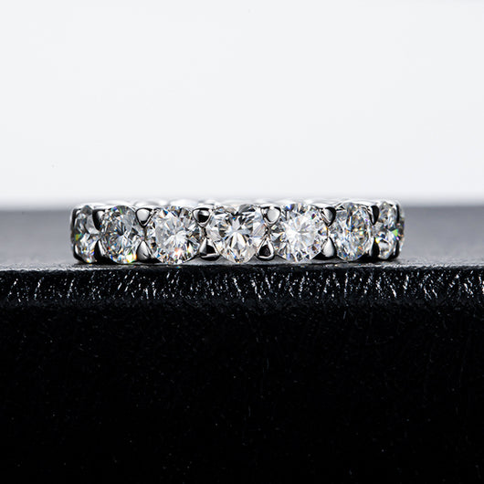 Anillo de Plata Esterlina con Moissanita Chapado - Image 2