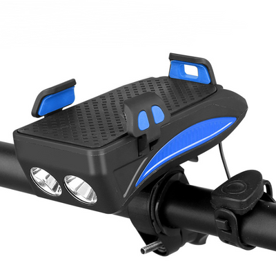 Soporte Multifuncional para Celular en Bicicleta con Cargador, Luz LED y Timbre - Image 13