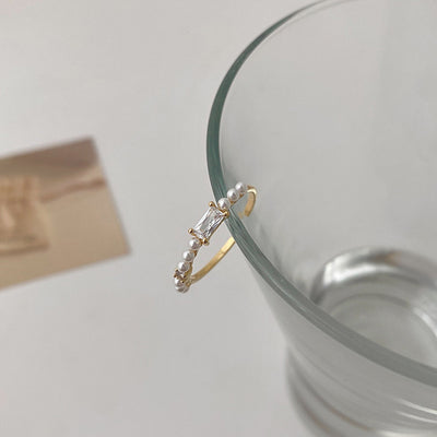 Anillo Ajustable de Perla y Circonia - Diseño Versátil - Image 9