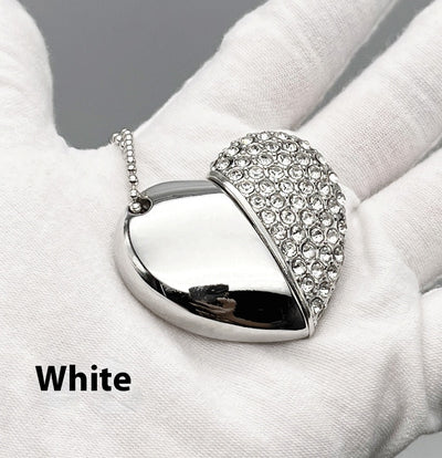 Memoria USB Corazón con Incrustaciones de Moda - Image 11
