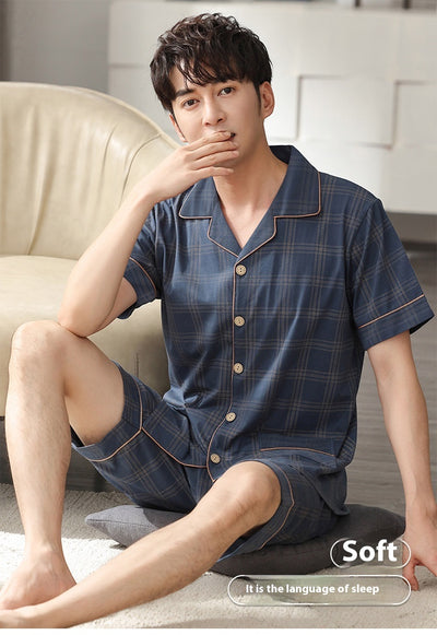 Pijama de Verano para Hombre - Conjunto de 3 Piezas en Algodón con Manga Corta - Image 15