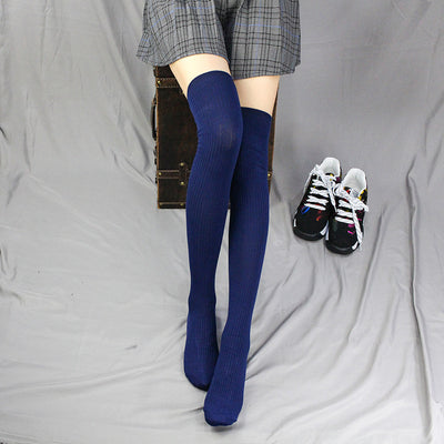 Calcetines Hasta la Rodilla con Rayas Verticales y Efecto Fruncido - Image 6
