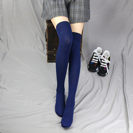 Calcetines Hasta la Rodilla con Rayas Verticales y Efecto Fruncido - Image 6