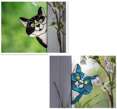 Adorno de Gato en Vitral para Ventana - Image 19