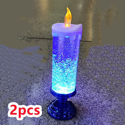 Vela LED Recargable con Cambio de Color y Brillo Glitter - Decoración Resistente al Agua - Image 16