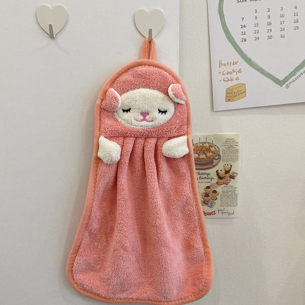 Toallas de Felpa Coral Absorbentes con Colgador para Niños y Baño