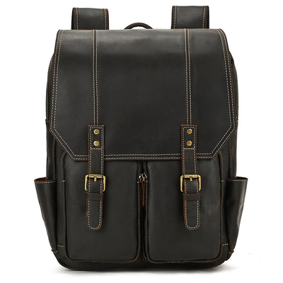 Mochila Ejecutiva de Cuero Genuino Retro - Capacidad Grande para Laptop 15 pulgadas - Image 11