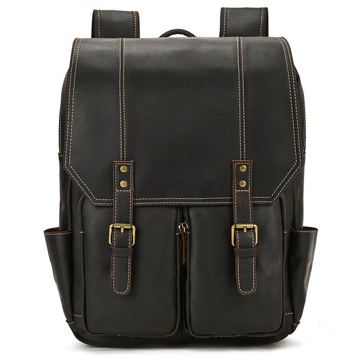 Mochila Ejecutiva de Cuero Genuino Retro - Capacidad Grande para Laptop 15 pulgadas - Image 11