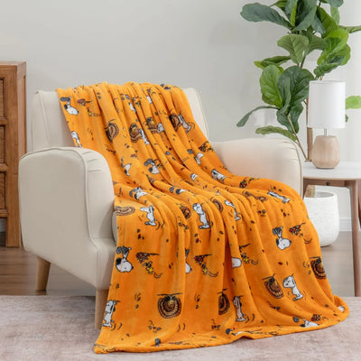 Cobija de felpa Peanuts Velvet Loft Snoopy 140 x 178 cm – Diseño The Flying Ace, oficial y ultra suave - Tekeno