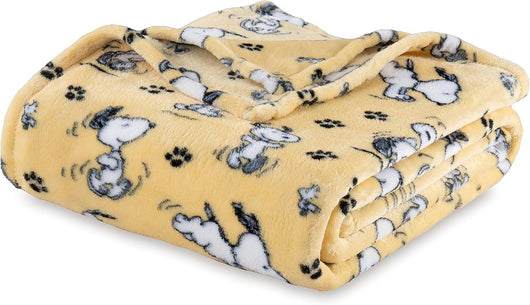 Cobija de felpa Peanuts Velvet Loft Snoopy 140 x 178 cm – Diseño The Flying Ace, oficial y ultra suave - Tekeno