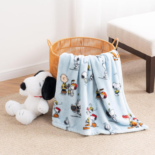 Cobija de felpa Peanuts Velvet Loft Snoopy 140 x 178 cm – Diseño The Flying Ace, oficial y ultra suave - Tekeno