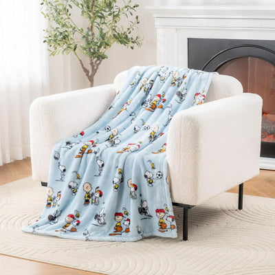 Cobija de felpa Peanuts Velvet Loft Snoopy 140 x 178 cm – Diseño The Flying Ace, oficial y ultra suave - Tekeno
