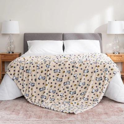 Cobija de felpa Peanuts Velvet Loft Snoopy 140 x 178 cm – Diseño The Flying Ace, oficial y ultra suave - Tekeno