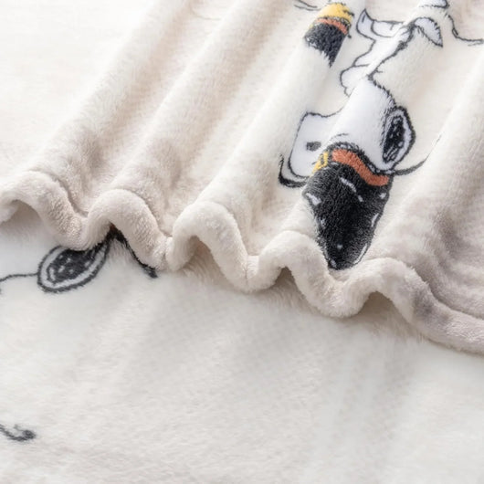 Cobija de felpa Peanuts Velvet Loft Snoopy 140 x 178 cm – Diseño The Flying Ace, oficial y ultra suave - Tekeno