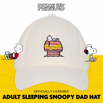 Gorra “Dad Hat” Snoopy de Concept One – Peanuts, 100% algodón, talla única, visera curva - Tekeno