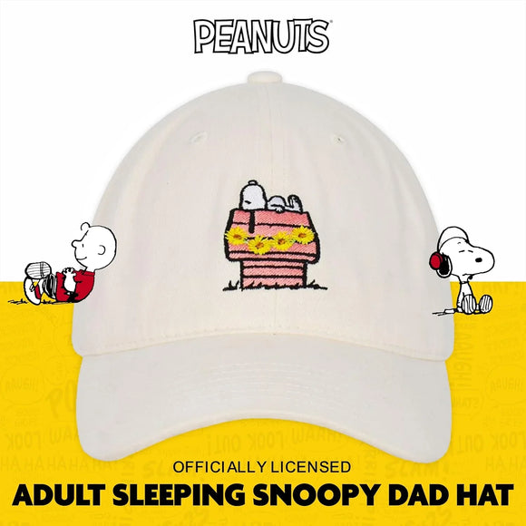 Concept One Snoopy Dad Hat – Peanuts, 100% cotton, one size, curved visor