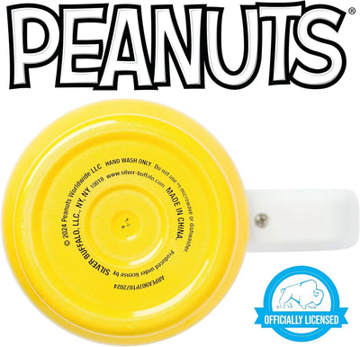 Vaso térmico de acero inoxidable Peanuts 40 oz con tapa, sorbete y asa – Apto para portavasos - Tekeno