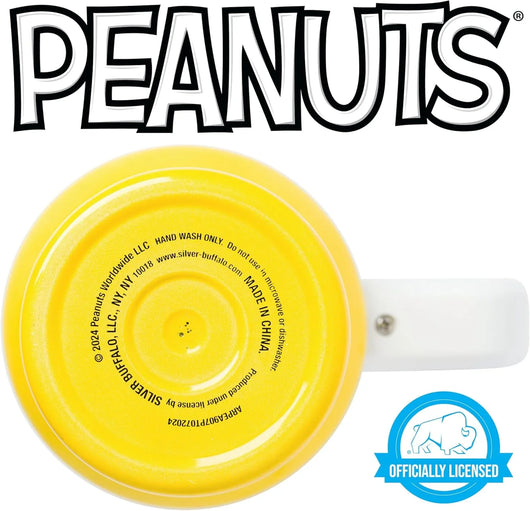 Vaso térmico de acero inoxidable Peanuts 40 oz con tapa, sorbete y asa – Apto para portavasos - Tekeno