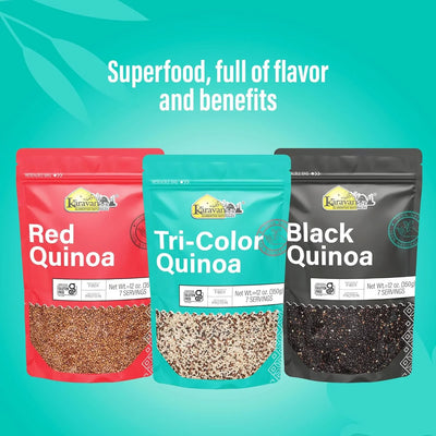 Tripack de Quinuas Karavansay – Negra, Roja y Tricolor - Tekeno