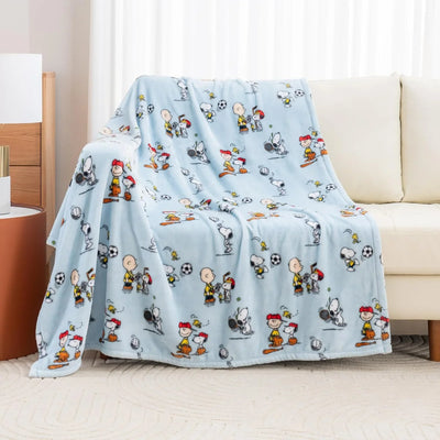 Cobija de felpa Peanuts Velvet Loft Snoopy 140 x 178 cm – Diseño The Flying Ace, oficial y ultra suave - Tekeno