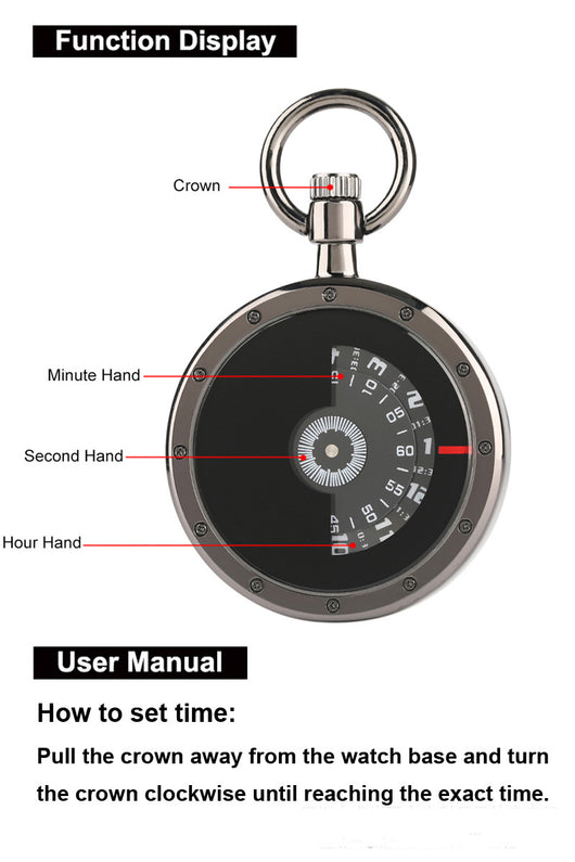 Reloj de Bolsillo Cadena de Cintura con Diseño Serpiente Vórtex de Personalidad Creativa - Image 7