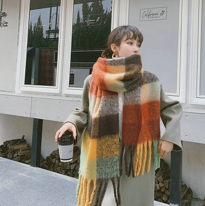 Bufanda Cuadros Mohair a Rayas para Mujer - Image 16