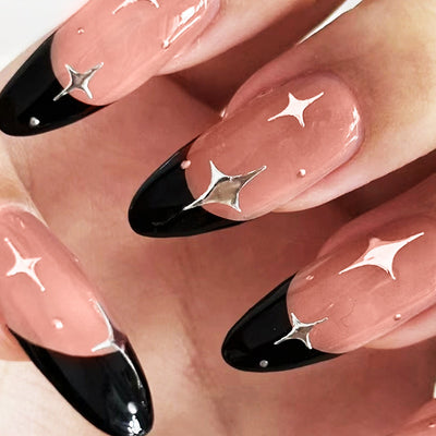 Uñas Postizas Almendradas Mate Brillante - Diseño Simple - Image 3
