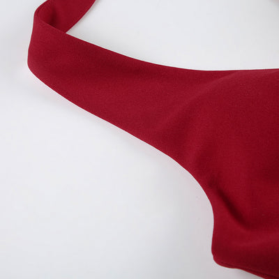 Top Halter Encaje Sexy Corto Anudado - Image 16