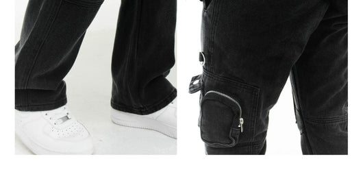 Pantalones de Trabajo Funcionales Multibolsillos Corte Recto Otoño - Image 11