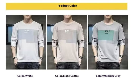 Camiseta Manga Larga Hombre Suelta Otoño Versátil - Image 12
