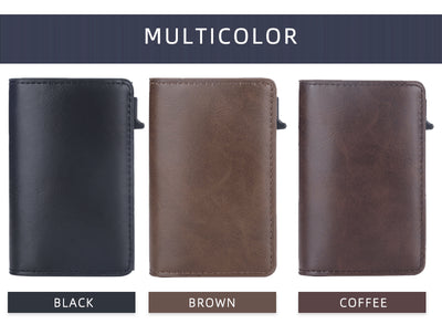 Billetera Protectora de Cuero Crazy Horse Anti-RFID para Hombre - Image 20