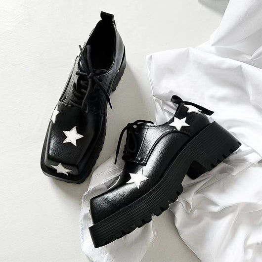 Zapatos de Plataforma con Altura Integrada - Diseño Cuadrado Versátil - Image 10
